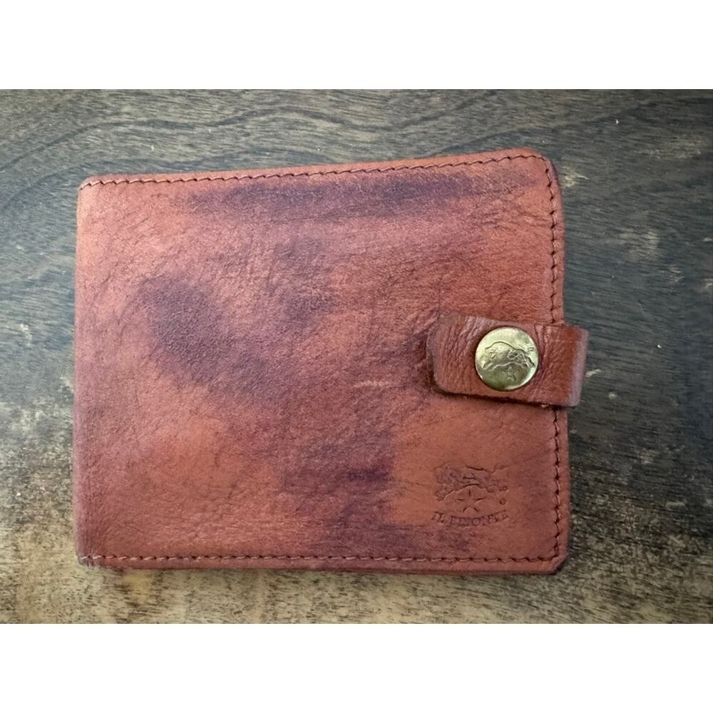 Il Bisonte Men's Bi-fold Wallet in light brown.caramel